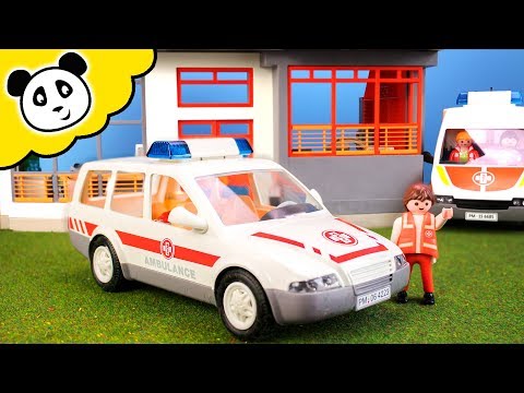 Playmobil Krankenwagen - Das Playmobil Sanitäter Auto - Spielzeug auspacken \u0026 spielen   Pandido TV