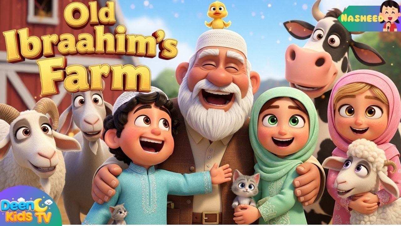 Old Ibrahim had a farm | Islamic kids nasheed | Muslim kids Nursery Rhymes | Islamic cartoon song