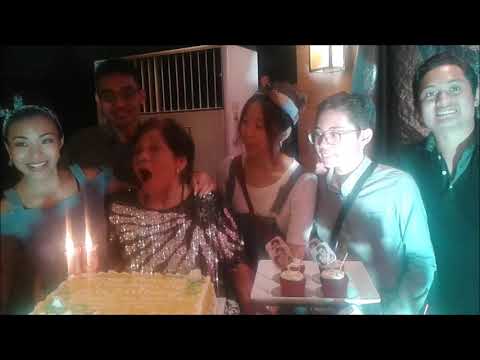 Charito Rillo's blowing of her birthday cake
