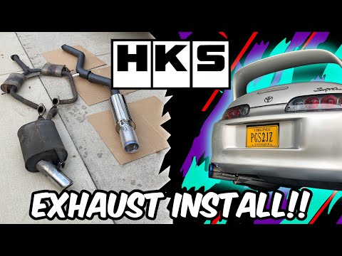 HKS Exhaust Install on Wife’s BONE STOCK MKIV Supra! - HKS Racing Muffler