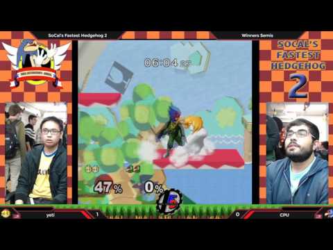SoCal's Fastest Hedgehogs 2 - Yeti (Peach) vs. CPU (Falco) - SSBM Winners Semis Singles
