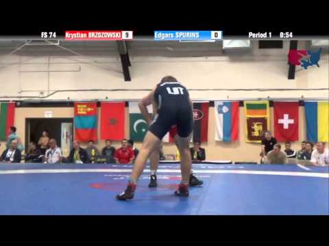 74 KG R16 - Krystian Brzozowski (POL) vs Edgaras Spurins (LAT)