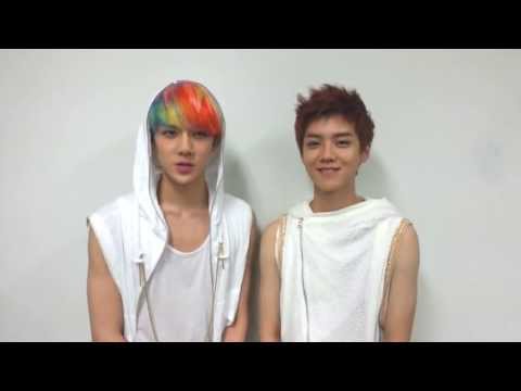 130614 [720p HD] EXO Official LINE Video Update: From Sehun & Luhan