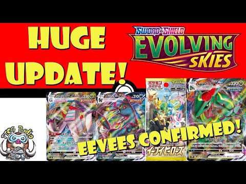 Huge Pokémon TCG Evolving Skies Update - Eevees & Rayquaza Confirmed! (Pokémon TCG News)