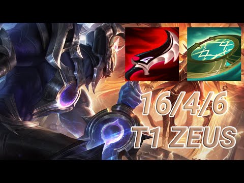 T1 Zeus Aatrox Top VS Renekton | KR Master Patch 13.14