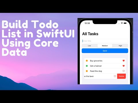 Building TodoList App in SwiftUI Using Core Data