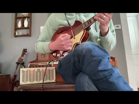 1950s Kay 2-point Electric Mandolin, Thin Twin pickup, plays perfect! Video. image 10