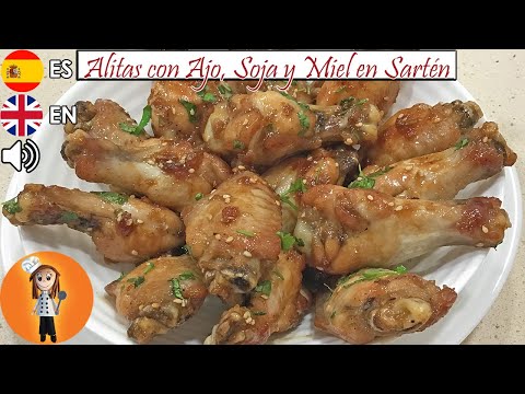 Alitas con Ajo, Soja y Miel en Sartén | Receta de Cocina en Familia