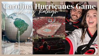 My FIRST Carolina Hurricanes Game! NHL Hockey Game + Exploring Raleigh NC Museum of Natural Sciences