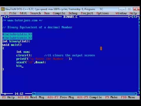 Decimal To Binary Number Conversion In C Programming Tamil