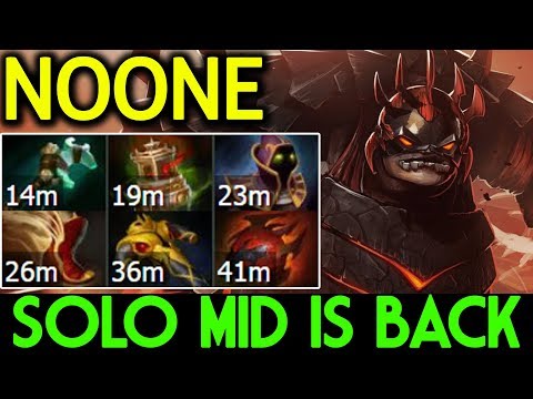 NOONE Dota 2 [Pudge] Solo Mid is Back 19 Kills