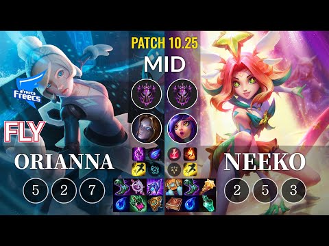 AF Fly Orianna vs Neeko Mid - KR Patch 10.25