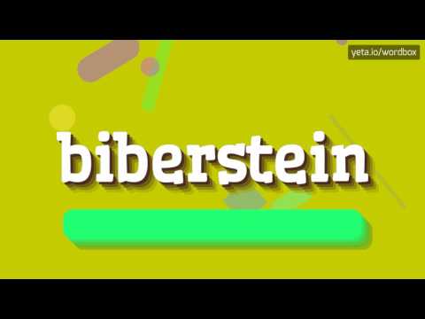 BIBERSTEIN - HOW TO PRONOUNCE IT!?