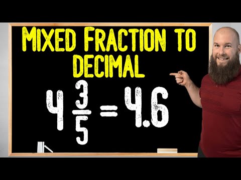 How To Convert Mixed Fractions To Decimals
