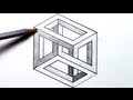 How-to-draw an Optical Illusion - Escher Cube