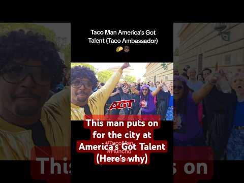 Taco Man receiving love from his fans at America's Got Talent #tacoman  #Huncho #agt #taco #tacos
