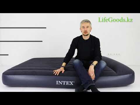 INTEX Pripučiamas čiužinys-lova 191x137x25 cm (64142) video