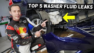 TOP 5 WHERE LEAKING WHINDSHELD WASHER FLUID ON A CAR