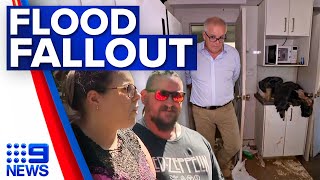 Receding flood waters reveal devastation as PM visits Windsor | 9 News Australia
