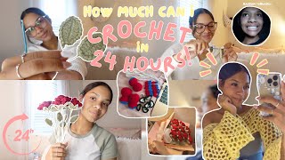 how much can i crochet in 24 hours... | crochet vlog