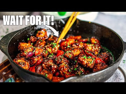 Crispy Hoisin Tofu Stir Fry - I'm OBSESSED (30-Min Recipe) - Vegan & Vegetarian