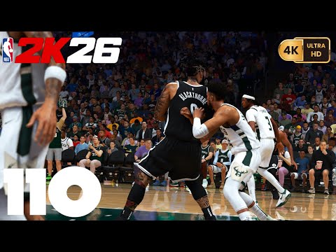 NBA 2K26 =My Career= [PC] (4K) EP110 {Nets @ Bucks}