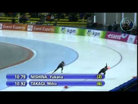 Yukana Nishina & Miho Takagi 500m, 2nd round, Changchun 2010