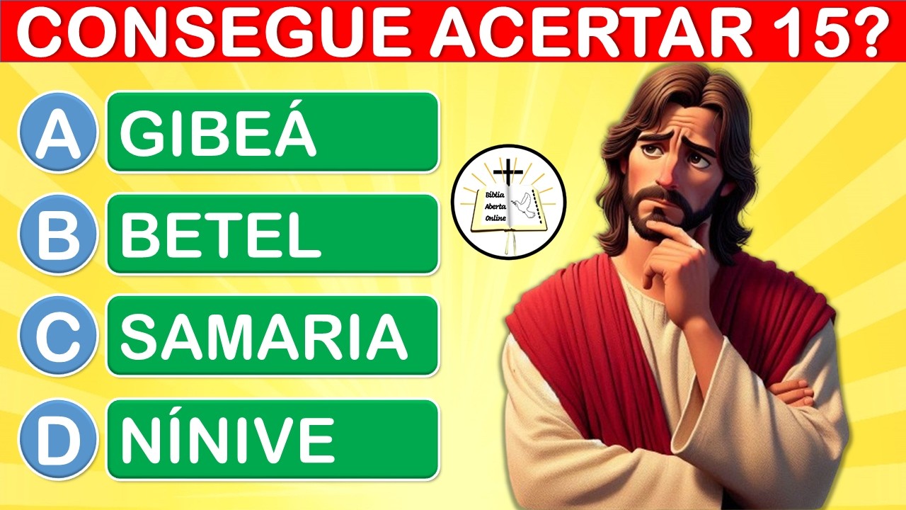 15 PERGUNTAS BÍBLICAS DE NÍVEL DIFÍCIL - QUIZ BÍBLICO #8