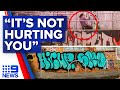 Vandals caught tagging public walls with graffiti | 9 News Australia