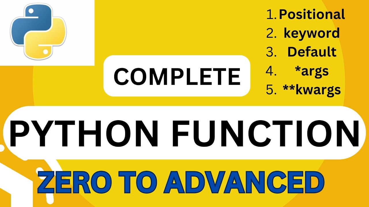 Function in Python | Python Functions Explained | Complete Guide for Beginners to Advanced