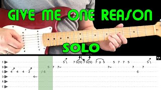 GIVE ME ONE REASON - Guitar lesson - Guitar solo (with tabs) - Tracy Chapman - fast &amp; slow version
