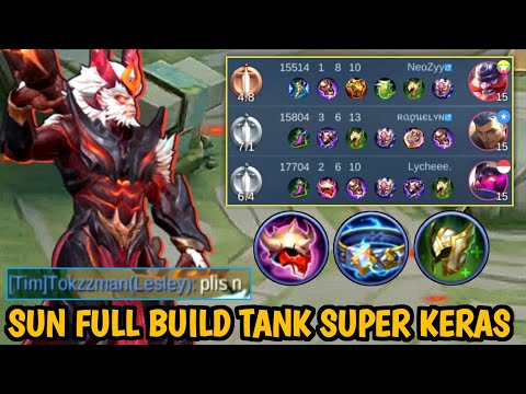 SUN FULL BUILD TANK LAWAN FREDRINN, FRANCO, GLOO AUTO BIKIN SUN JADI SUPER KERAS & KUAT - MLBB
