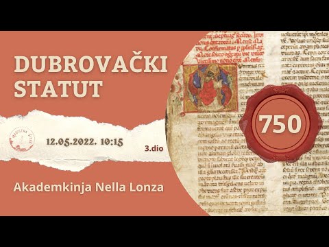 Magistra Vitae 12.05.2022. - Dubrovački statut (3. dio)