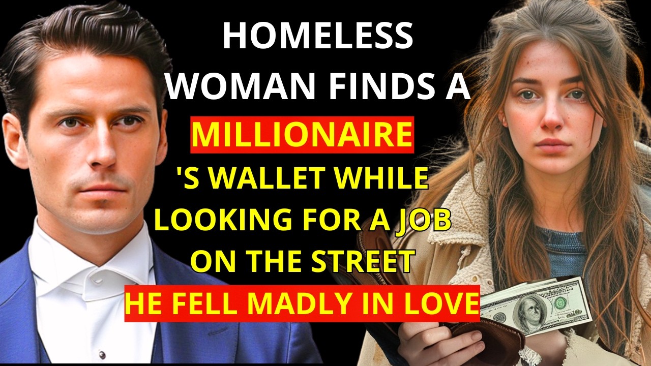 HOMELESS WOMAN FINDS A MILLIONAIRE 'S WALLET WHILE LOOKING FOR A JOB ON THE STREET HE FELL MADLY IN