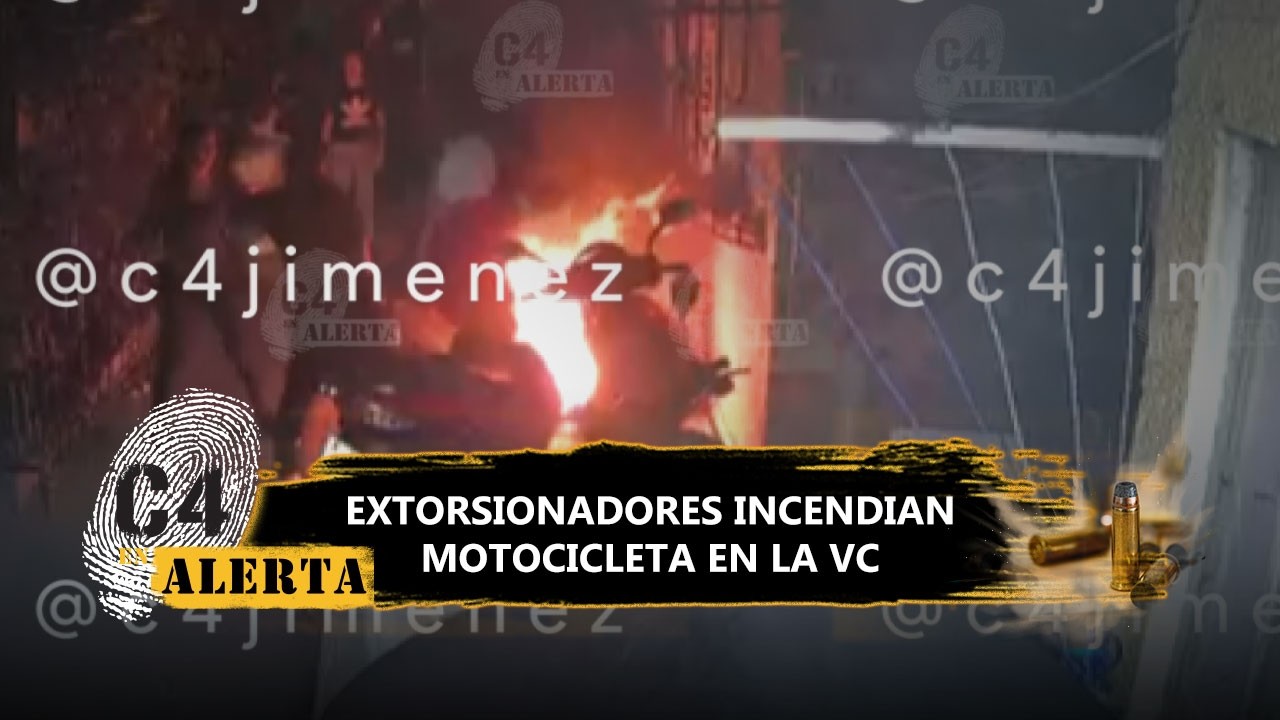 Extorsionadores incendian moto de comerciantes tras negarse a pagar cuotas en la Venustiano Carranza