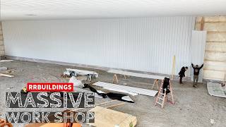 Building a Massive Work Shop: Ep. 16 Interior Metal Siding Install
