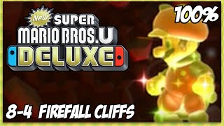 New Super Mario Bros. U Deluxe: 8-4 Firefall Cliffs - 100% Walkthrough
