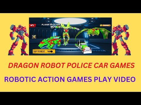 Dragon Robot Police Car Gamesrobotic action games