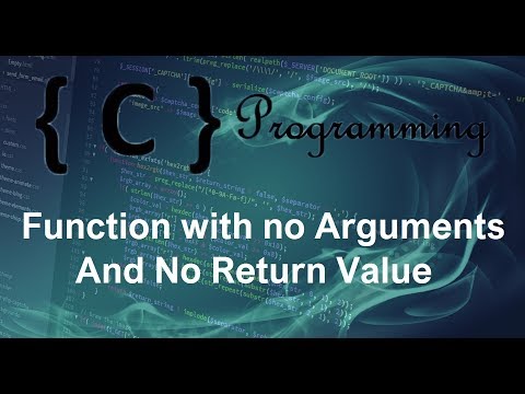 C programming Tutorial – 15 –Function with no Arguments and No Return Value