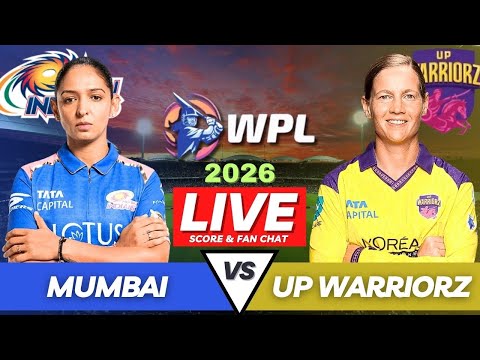 Live MI vs UPW Women | WPL 2026 Live Cricket Match Today | Mumbai vs UP Warriorz 2nd Innings