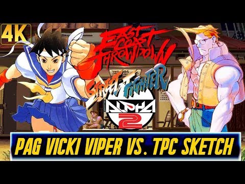 Street Fighter Alpha 2 - PAG Vicki Viper vs. TPC Sketch @ ECT 2019 - [4k/60fps]