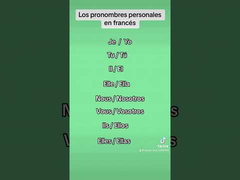 Personal pronouns in French