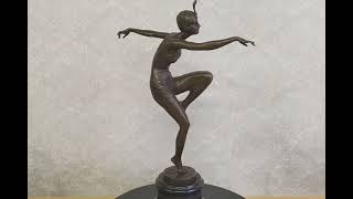 Con Brio – bronzová socha tanečnice, umělecká dekorace do interiéru