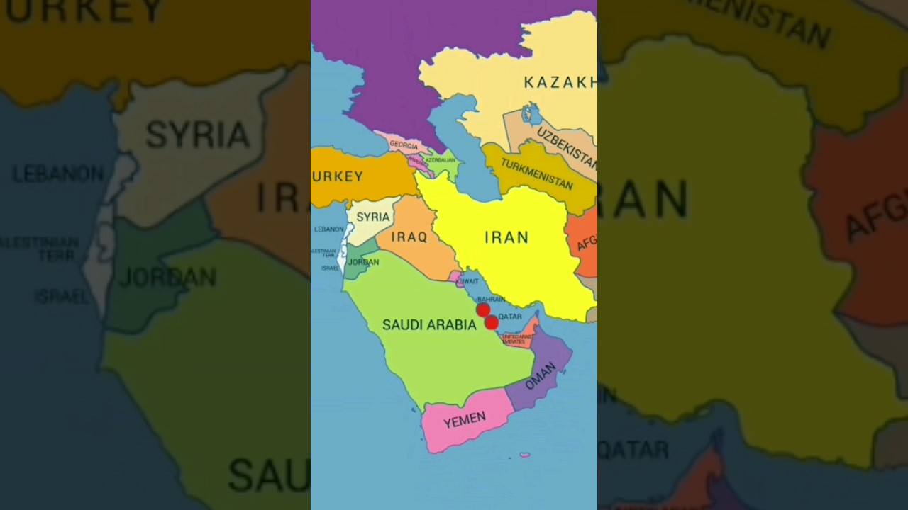 Countries That Share Border With Kuwait. #shorts #geography #world.