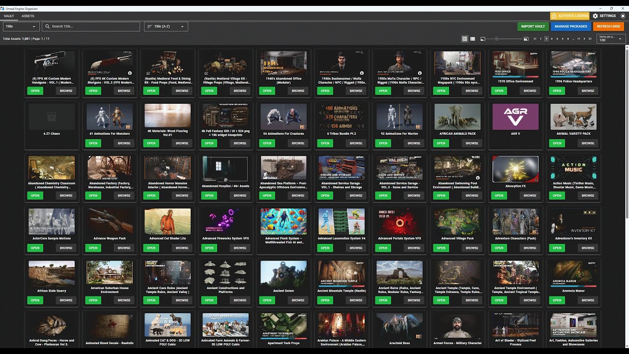 UE Organizer Package Import Basic