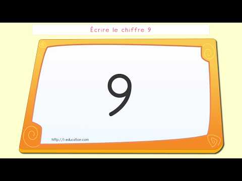 Écriture des chiffres - Écrire le chiffre 9
