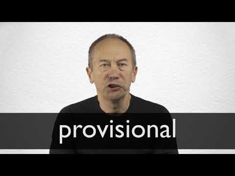 Sinonimo de provisional
