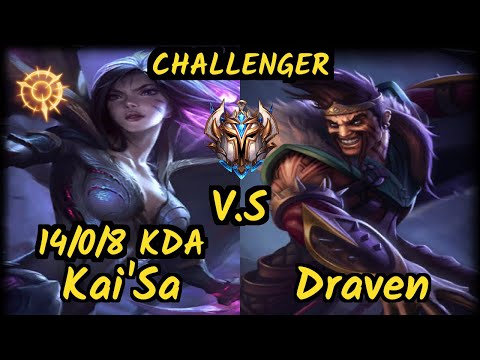 FORG1VEN (KAI'SA) vs DRAVEN - 14/0/8 KDA BOTTOM ADC CHALLENGER GAMEPLAY - EUW