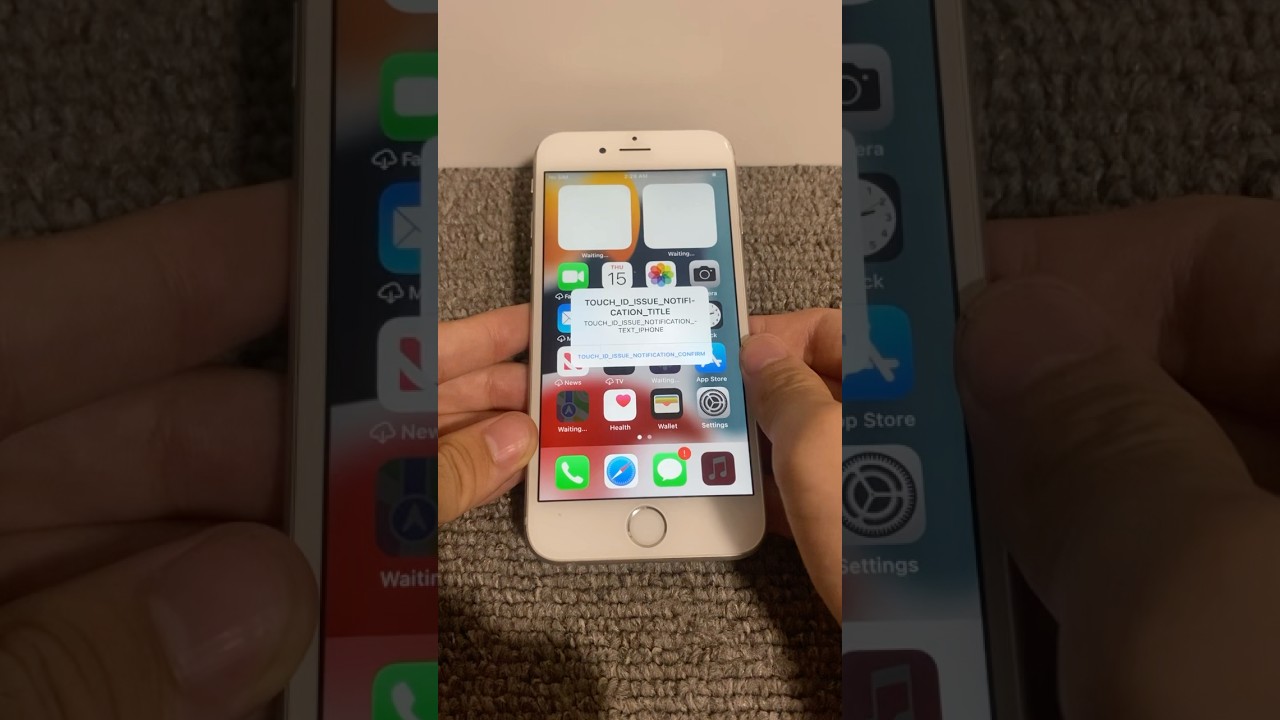 Touch ID ISSUE NOTIFICATION TITLE