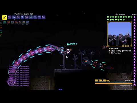 Terraria Calamity Mod - Astrum Deus + Grand Dad (Astrum Deus goes off the map)